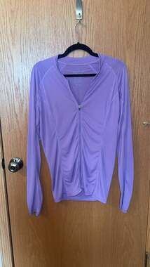 Speedo Women's Long Sleeve Full Zip Swim Rash Guard Jacket Purple Medium